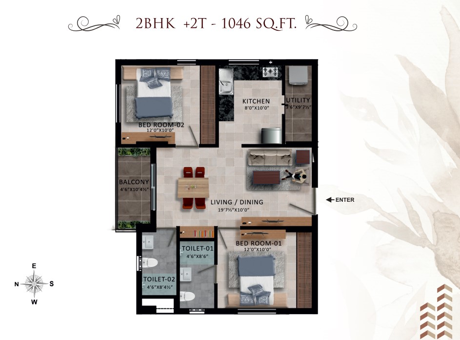 2 bhk water front